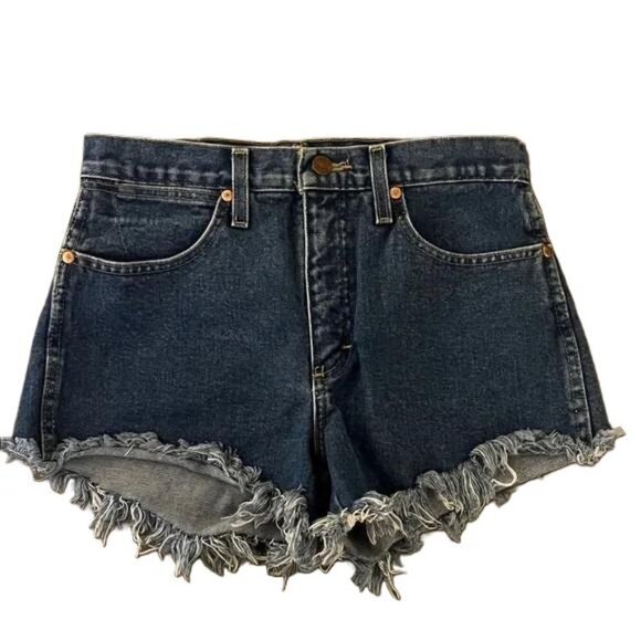 Wrangler Denim Frayed Hem Women Shorts - Picture 1 of 5